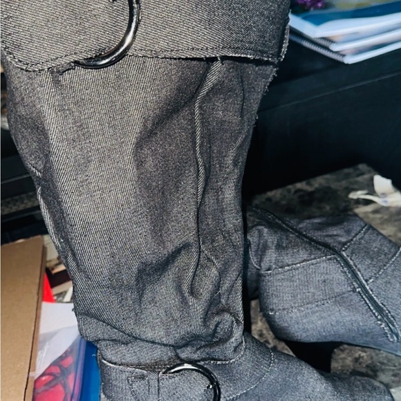 Women's jean Denim like boots - Picture 1 of 7